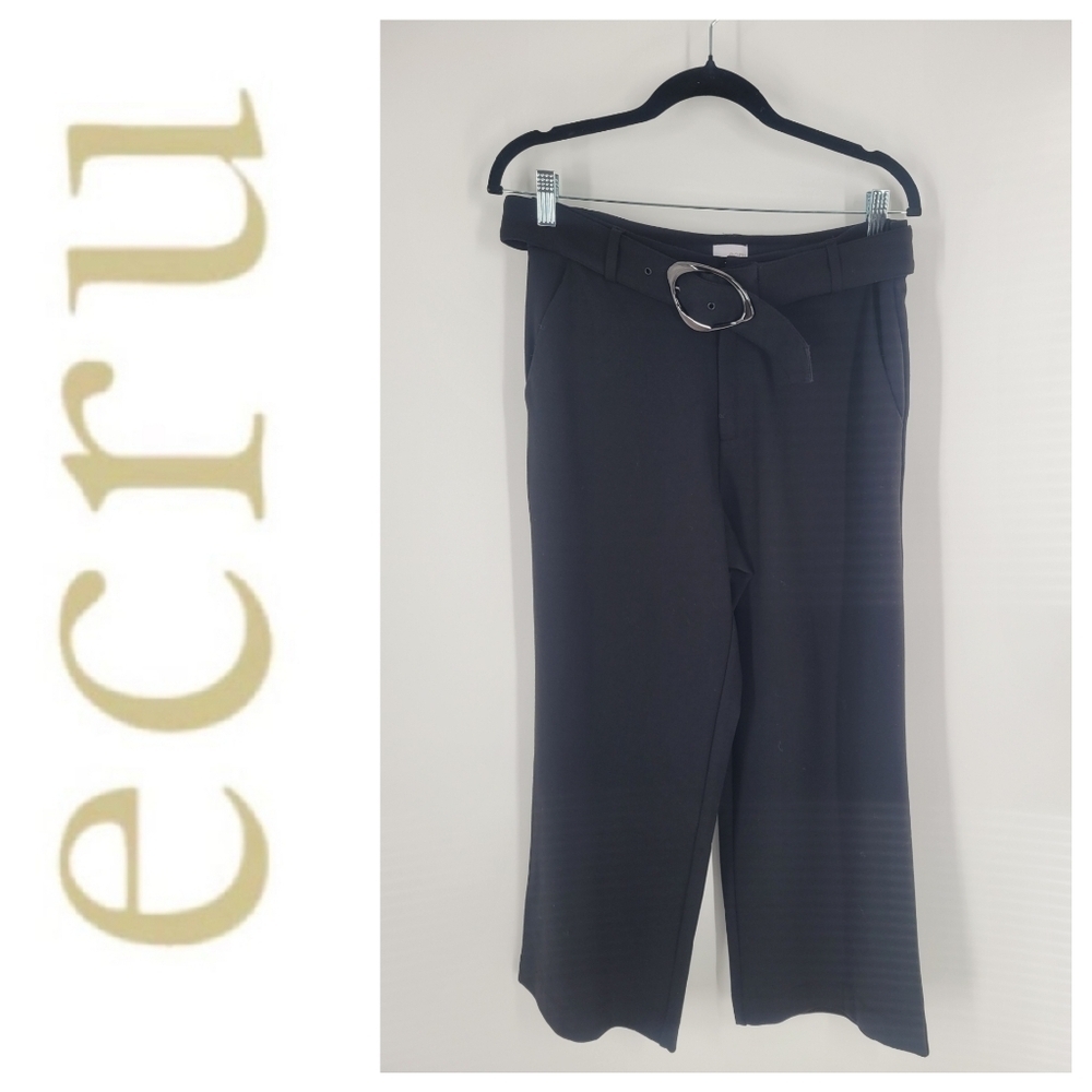 Ecru black cropped ankle pants Size 8 New